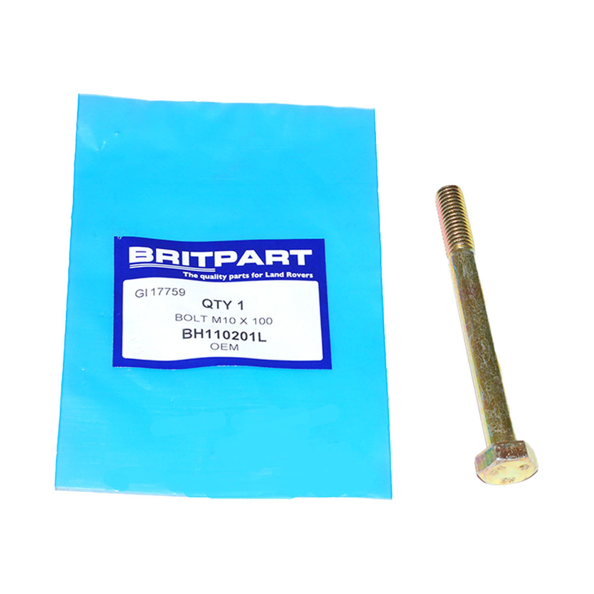 BH110201L - Bolt Tie Bar to Chassis M10 x 100 Various Applications
