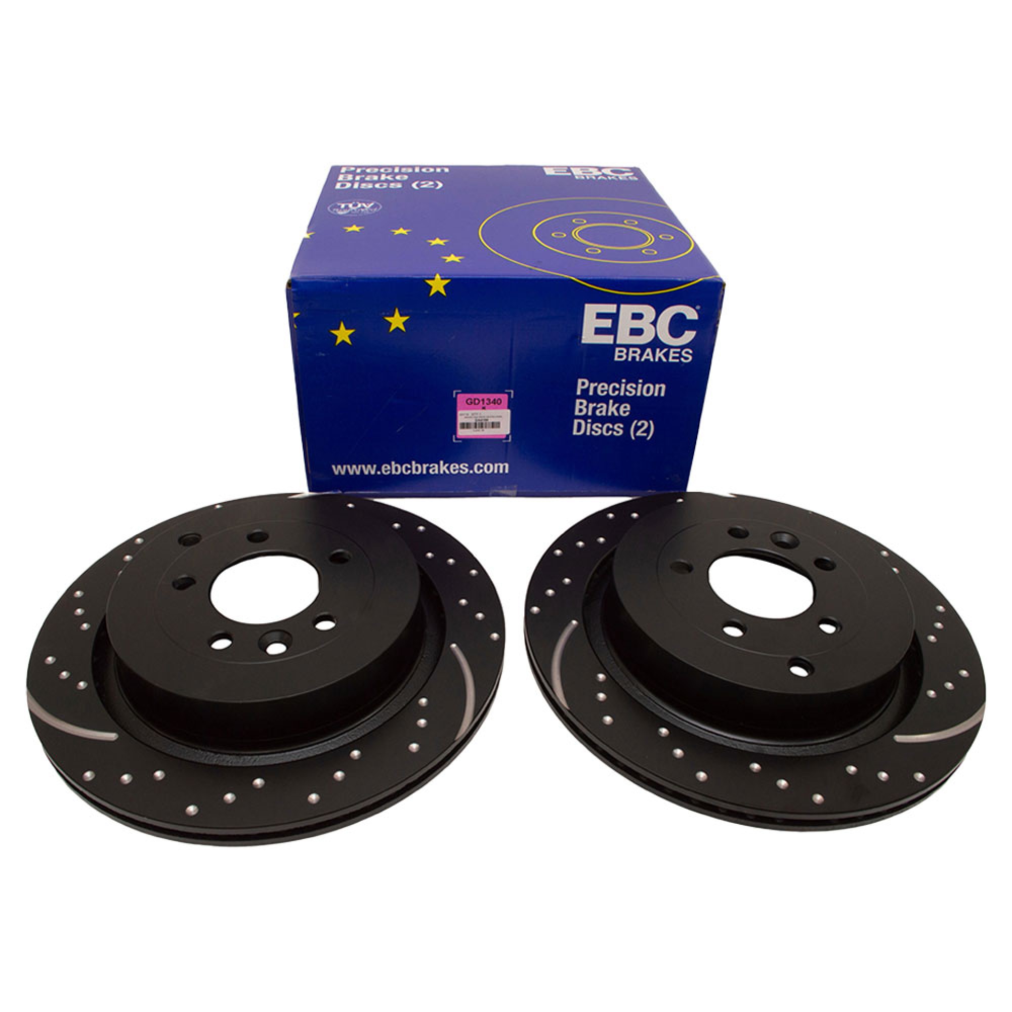 Ebc Drilled and Grooved Rear Discs (Pair)