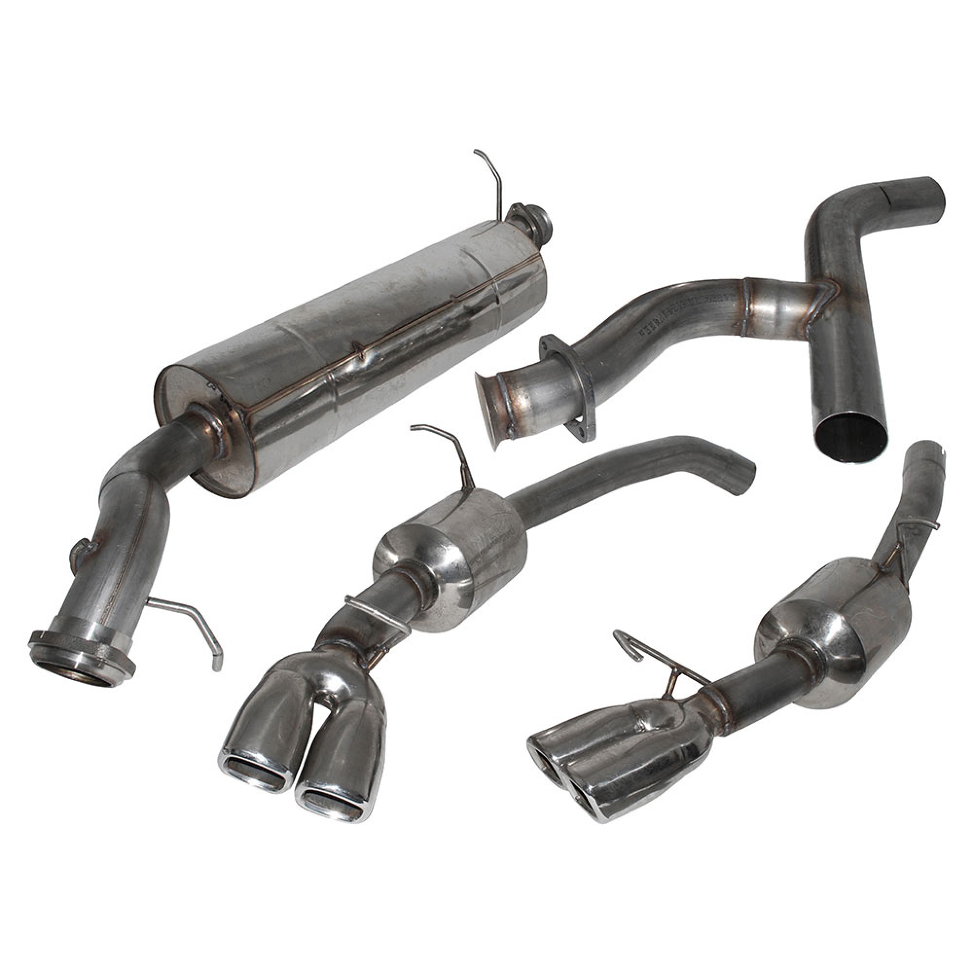 DA4247 - Range Rover P38 2.5 Diesel Stainless Steel Exhaust System Rear Silencers - Rhs & Lhs/Y-pipe/Centre Box