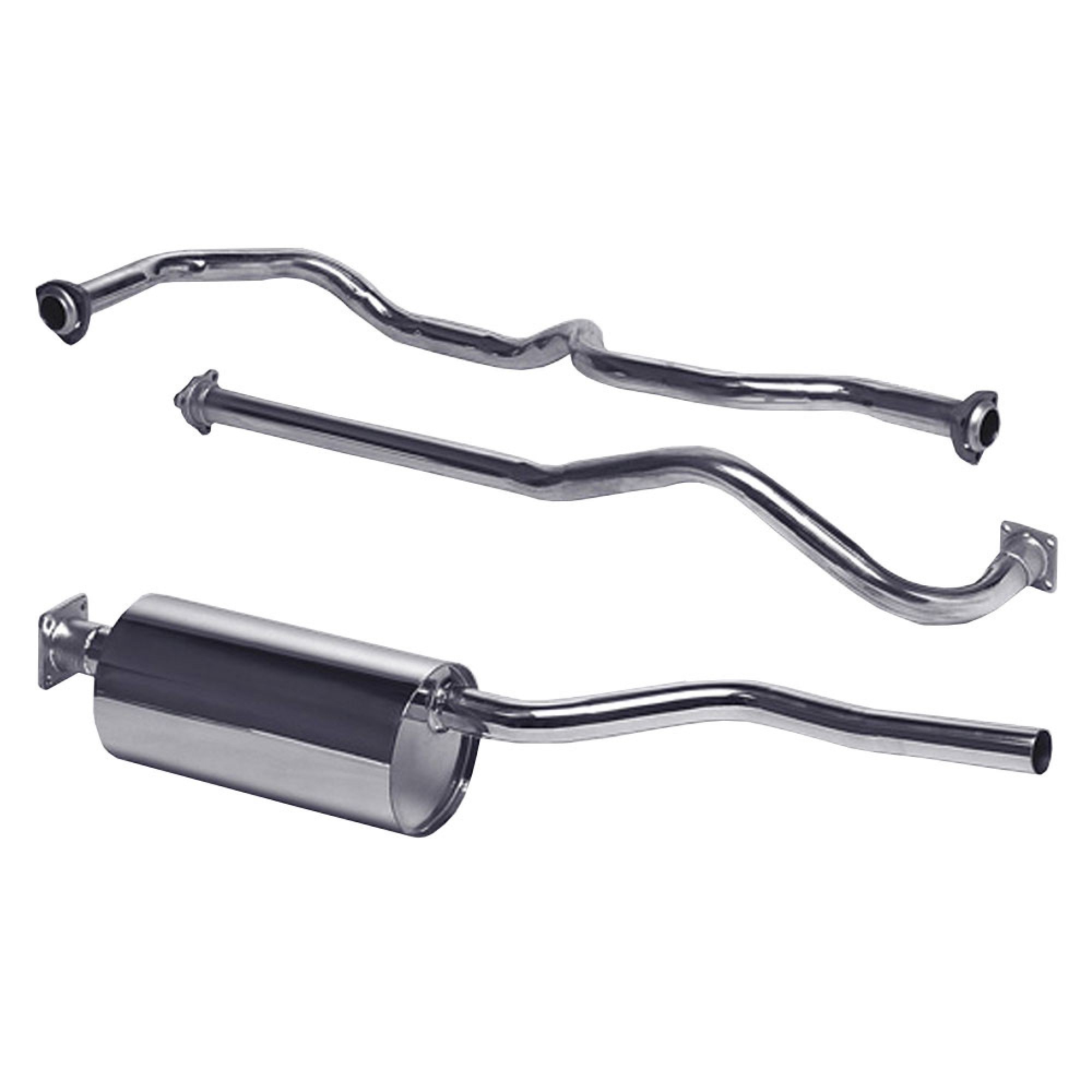 Series 3 SWB 2.25 Petrol Stainless Steel Exhaust System Front Pipe, Link Pipe and Rear Silencer - DA4528