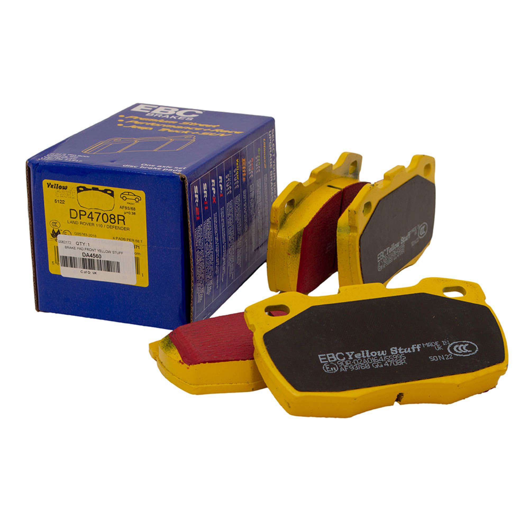 DA4560 - Yellow Stuff Front Brake Pad Set Defender 90 from 1991