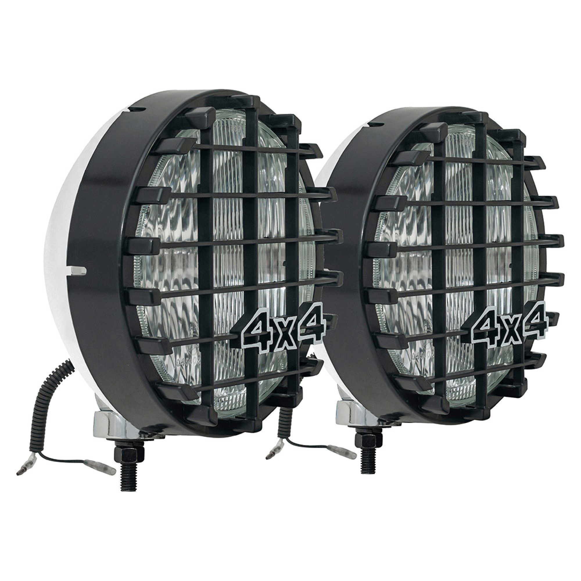 Chrome Driving Lamps 8 Inch 100 Watt Pair