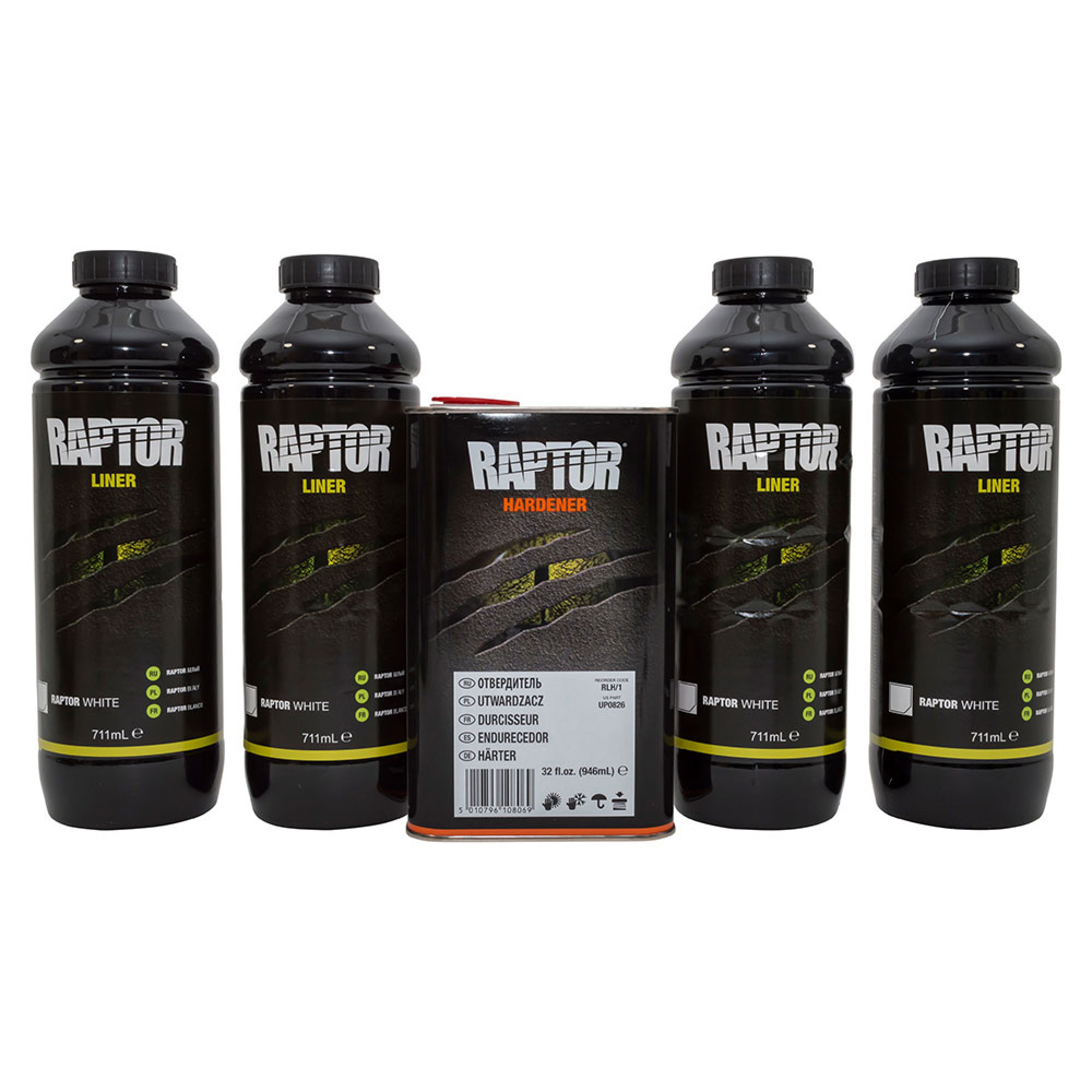 Raptor 4LT Kit White 750ML Raptor and 1 Litre Hardener