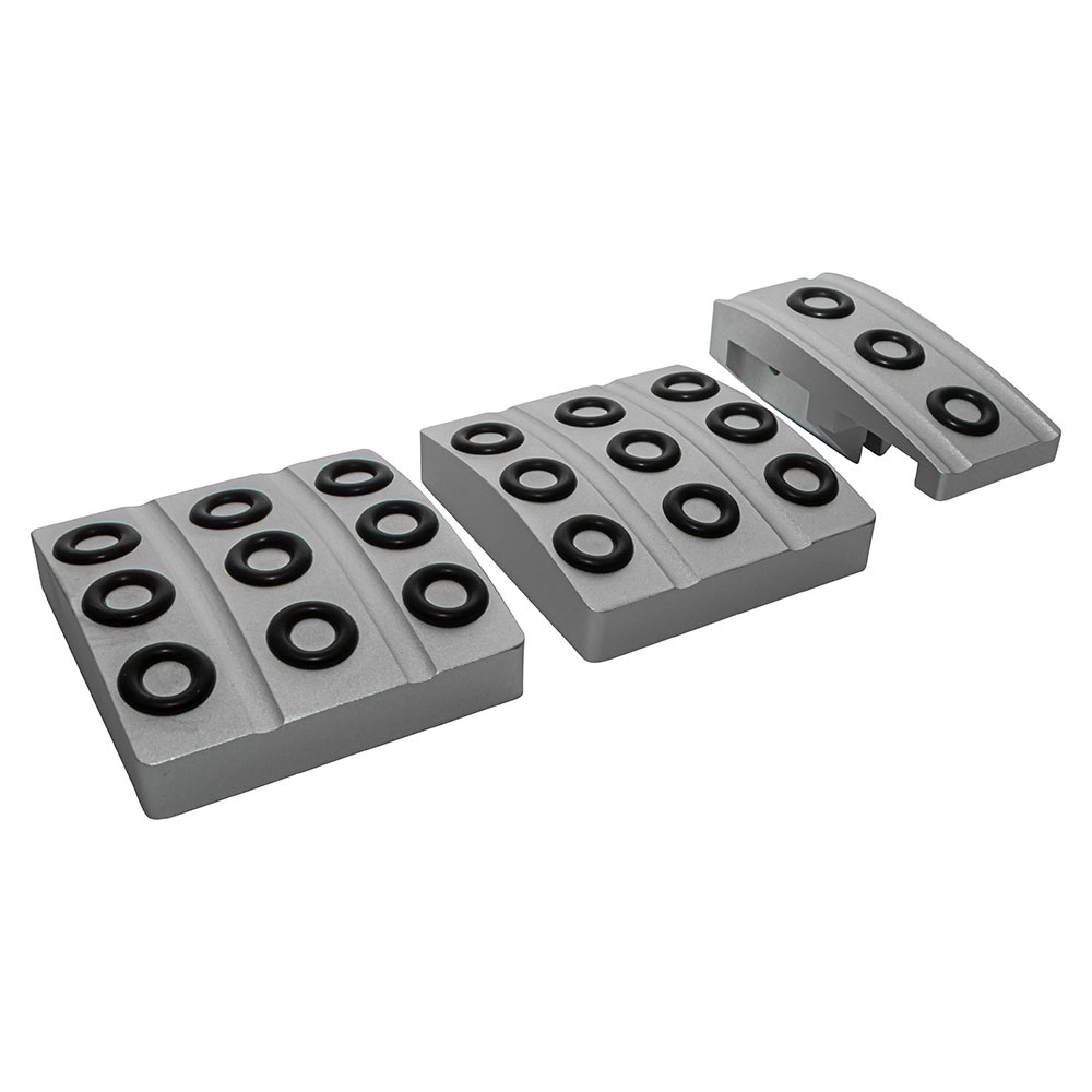 Silver Aluminium Pedal Covers Defender TD5/Tdci