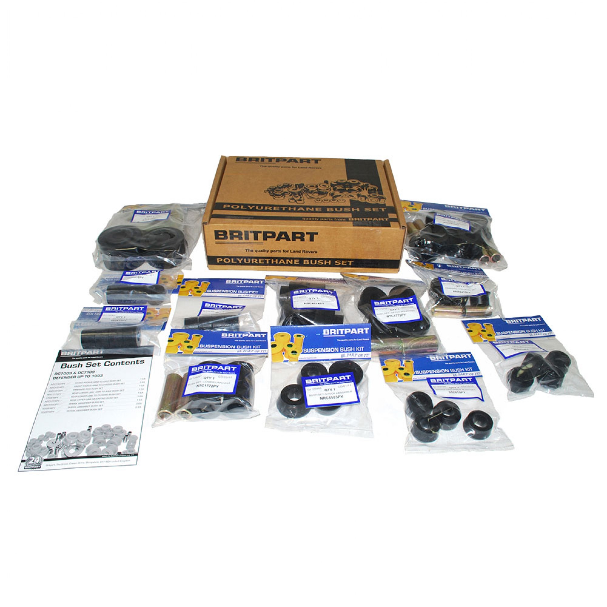 DC7109 - Black Polyurethane Bush Kit for Defender upto 1993