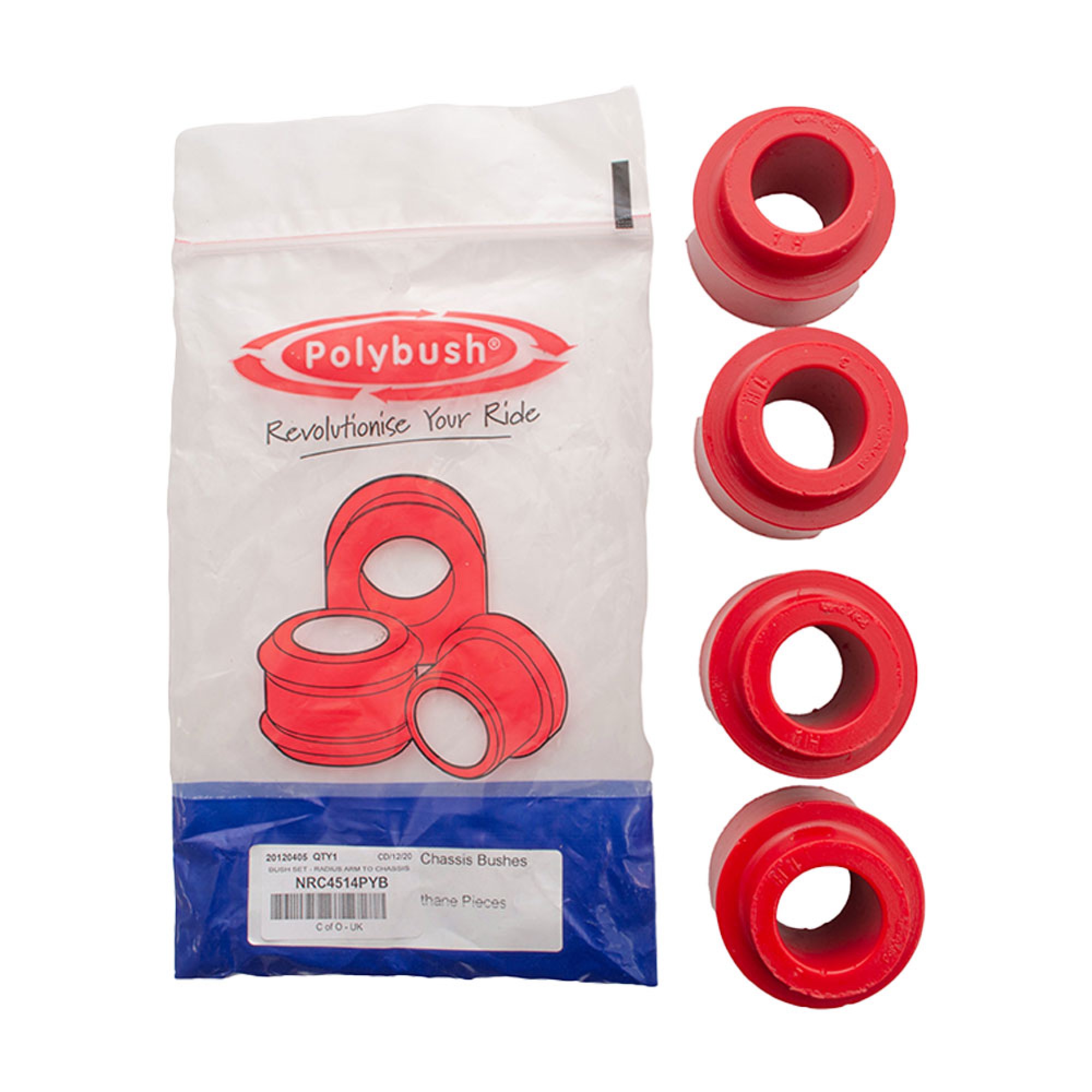 NRC4514PYB - Front Radius Arm Polybush Bush Set (Chassis End)