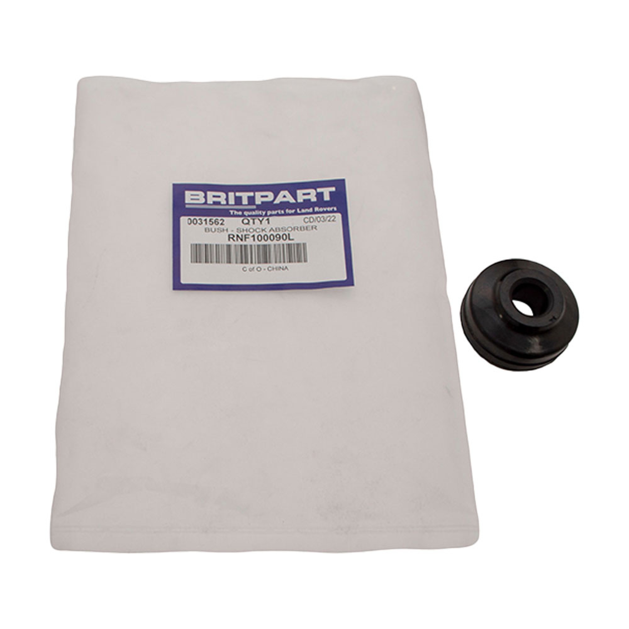 Shock Absorber Bush 90/110 Bottom Rear from XA159807 and Range Rover Classic on Air Front and Rear. Range Rover Front 1995-97 Discovery Rear from MA081992 - RNF100090L