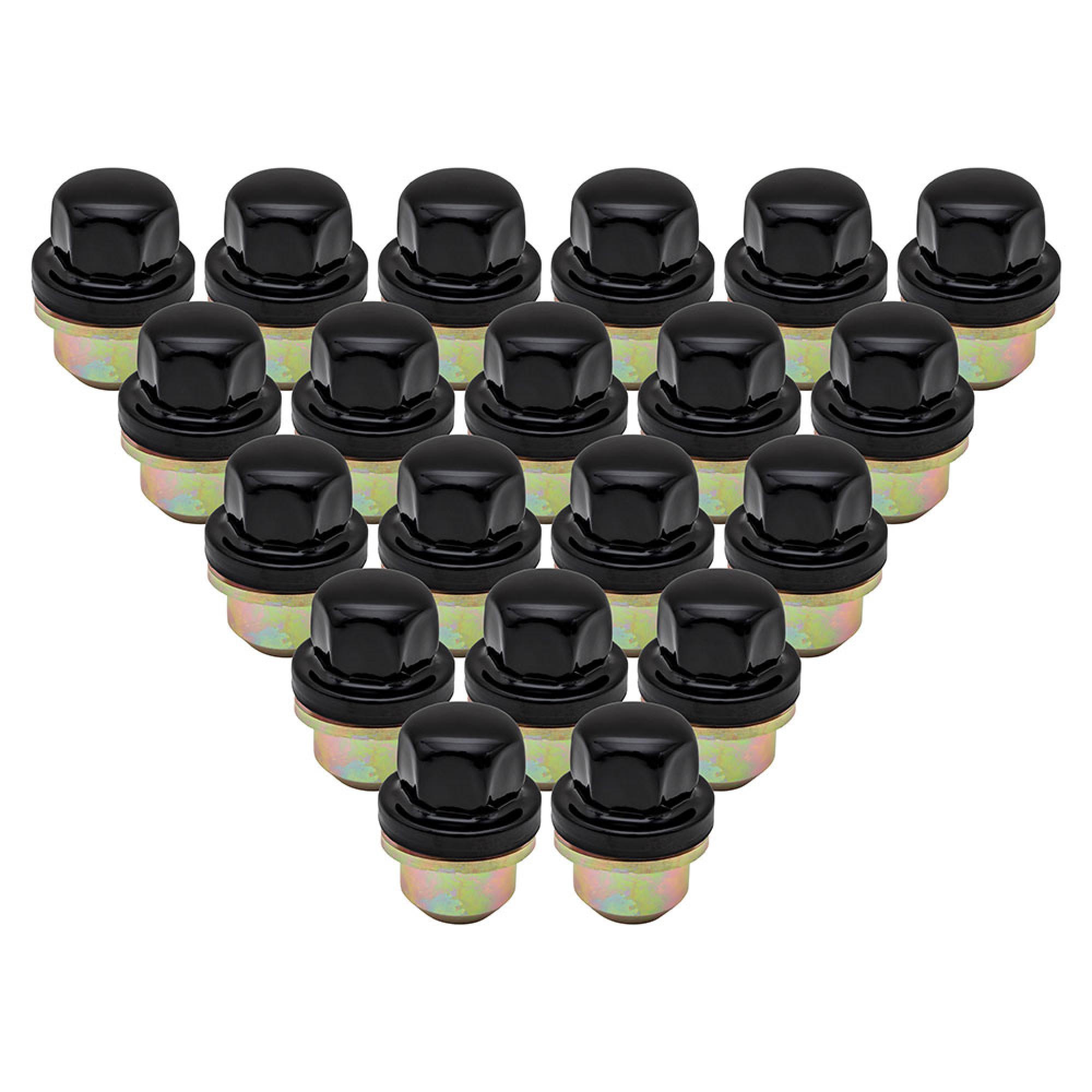 RRD500560BX - 20 x Black Gloss Coated Defender Wheel Nut for Alloys