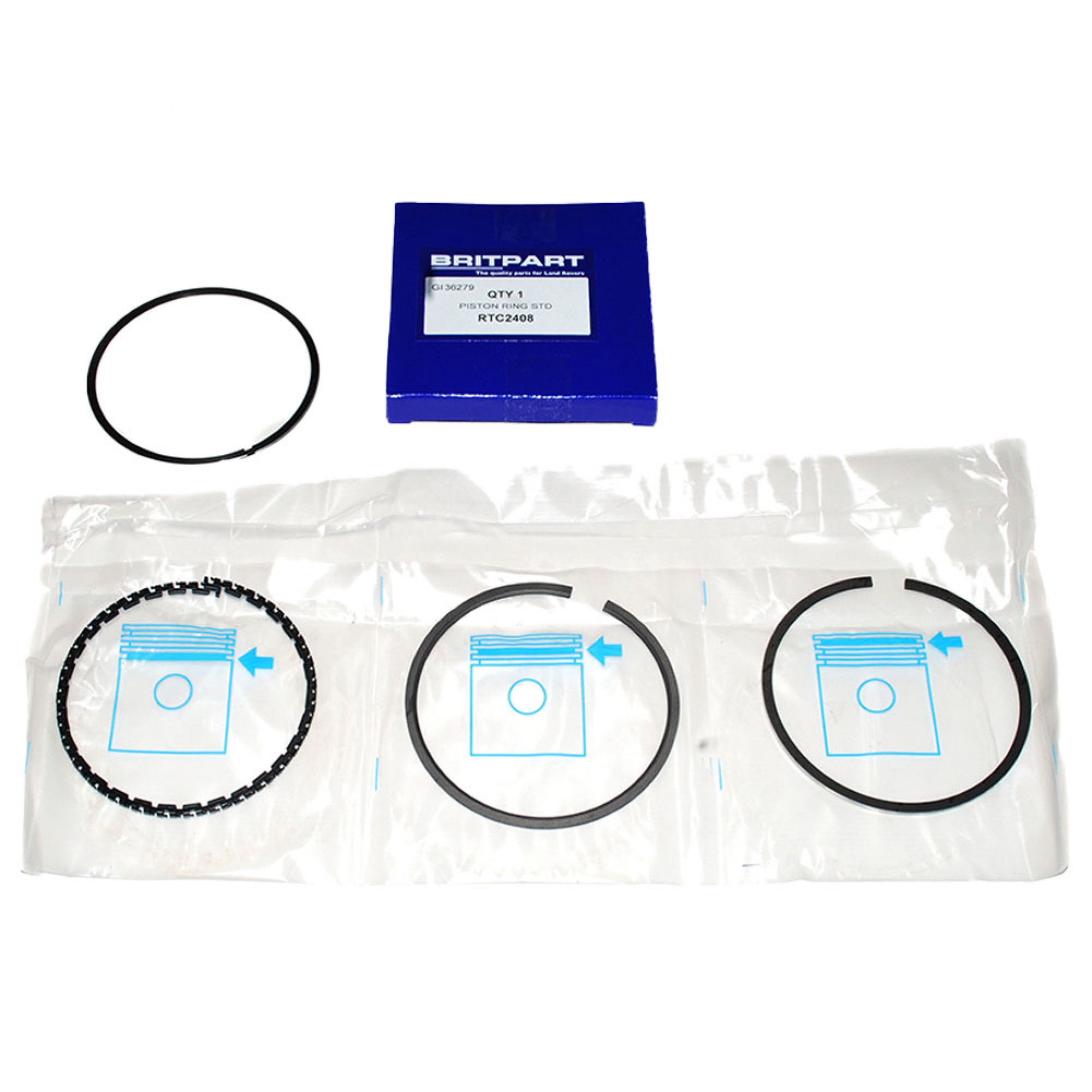 RTC2408 - Piston Ring Set Standard 3.5 V8 Per Piston. 9.35 & 8.13 Cr